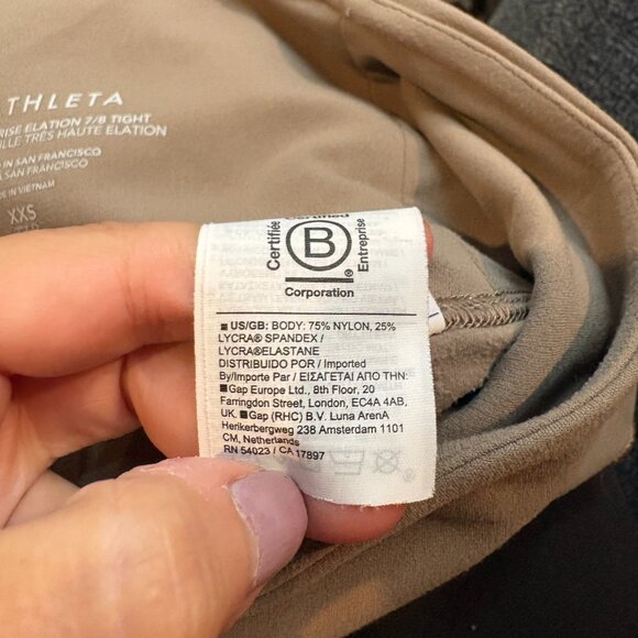 Athleta High Rise Elation 7/8 Tights in Tan Taupe - Picture 7 of 7